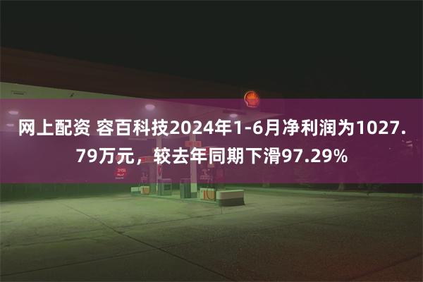 网上配资 容百科技2024年1-6月净利润为1027.79万元，较去年同期下滑97.29%